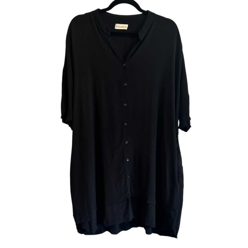 Pull & Bear Black Gauze Tunic Size Medium